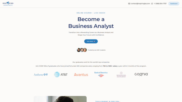 Inspiring Business Analyst